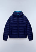 Amis Hooded Puffer Jacket Dark Blue - 1