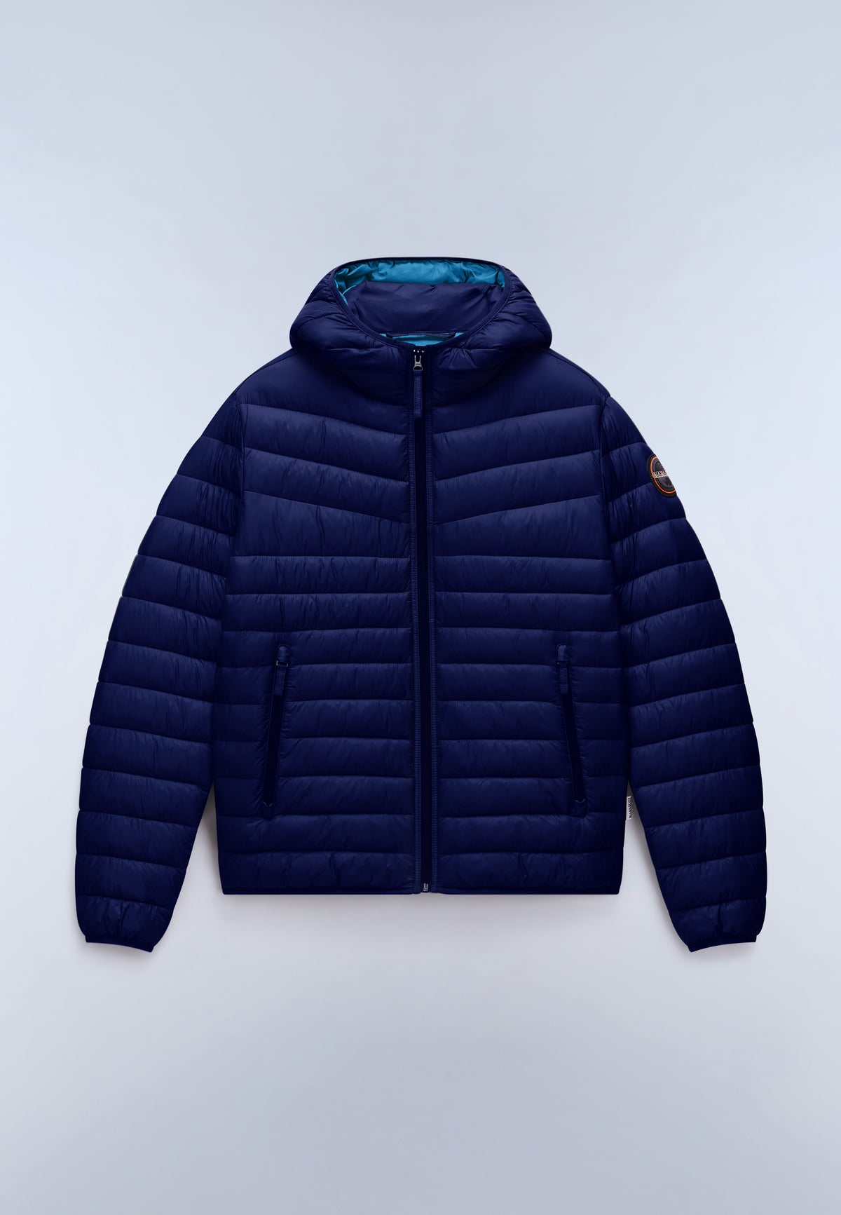 Amis Hooded Puffer Jacket Dark Blue - 1
