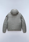 Amis Hooded Puffer Jacket Medium Grey Solid - 2