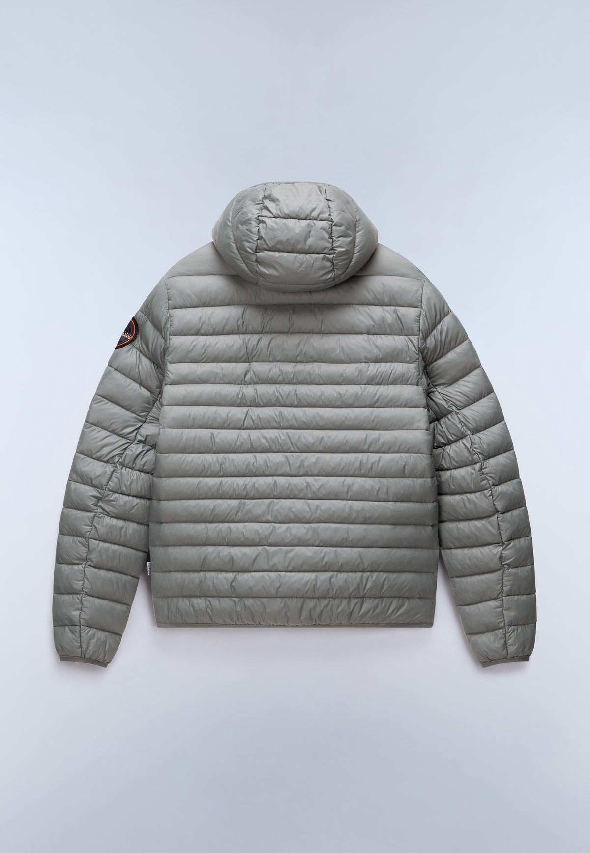 Amis Hooded Puffer Jacket Medium Grey Solid - 2
