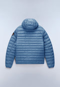 Amis Hooded Puffer Jacket Blue Ash - 2
