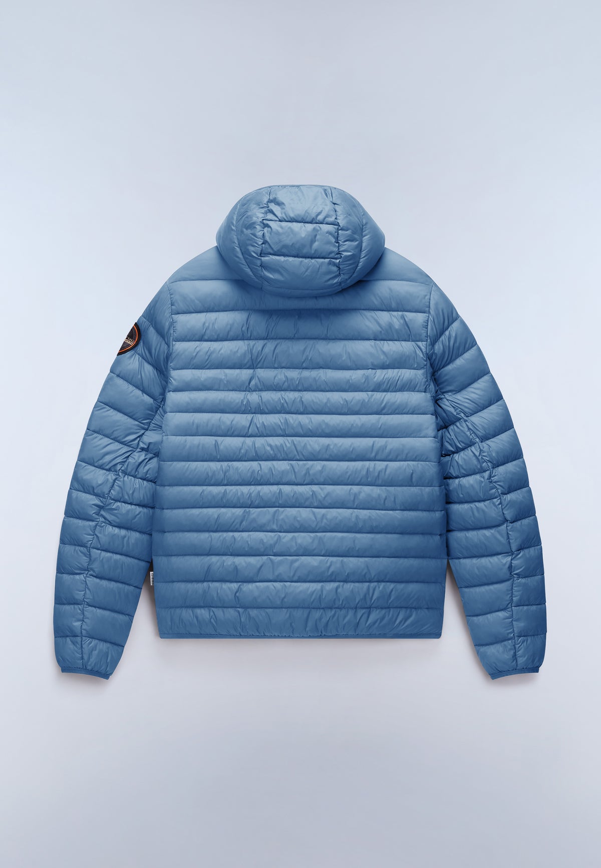 Amis Hooded Puffer Jacket Blue Ash - 2