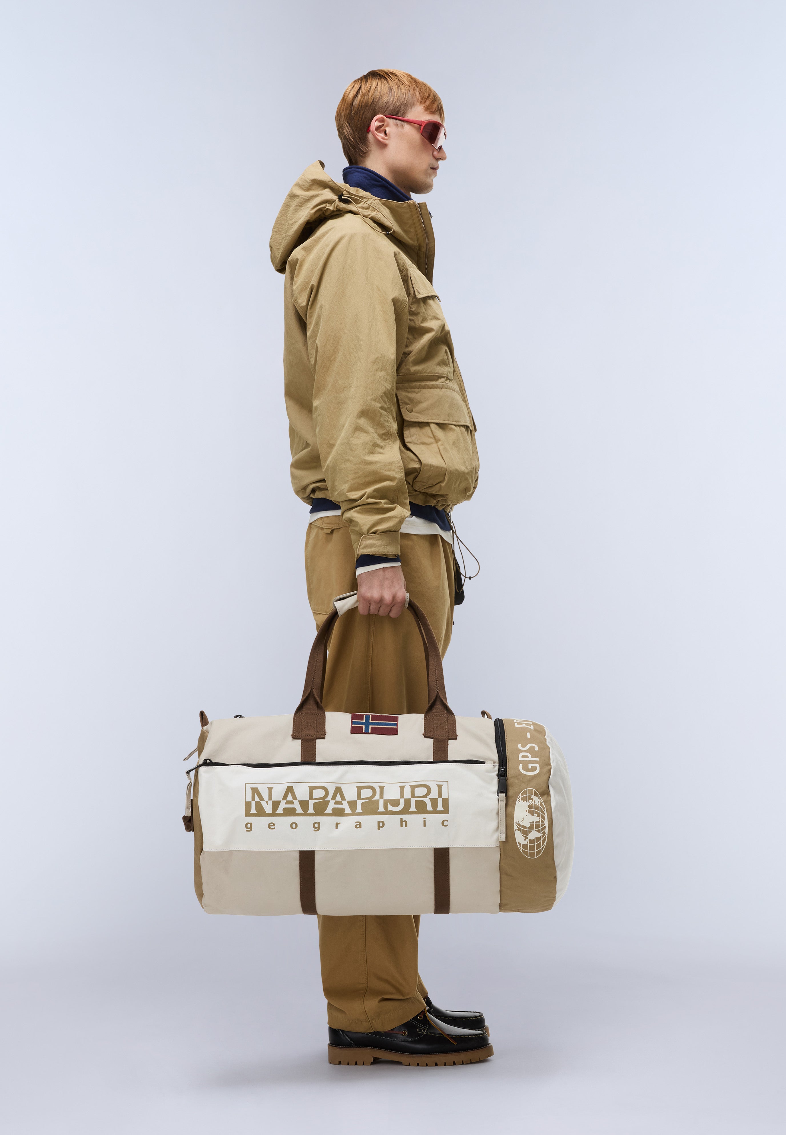 Napapijri Equator Duffle Bag - 61.4 Lt Men & Women Beige White