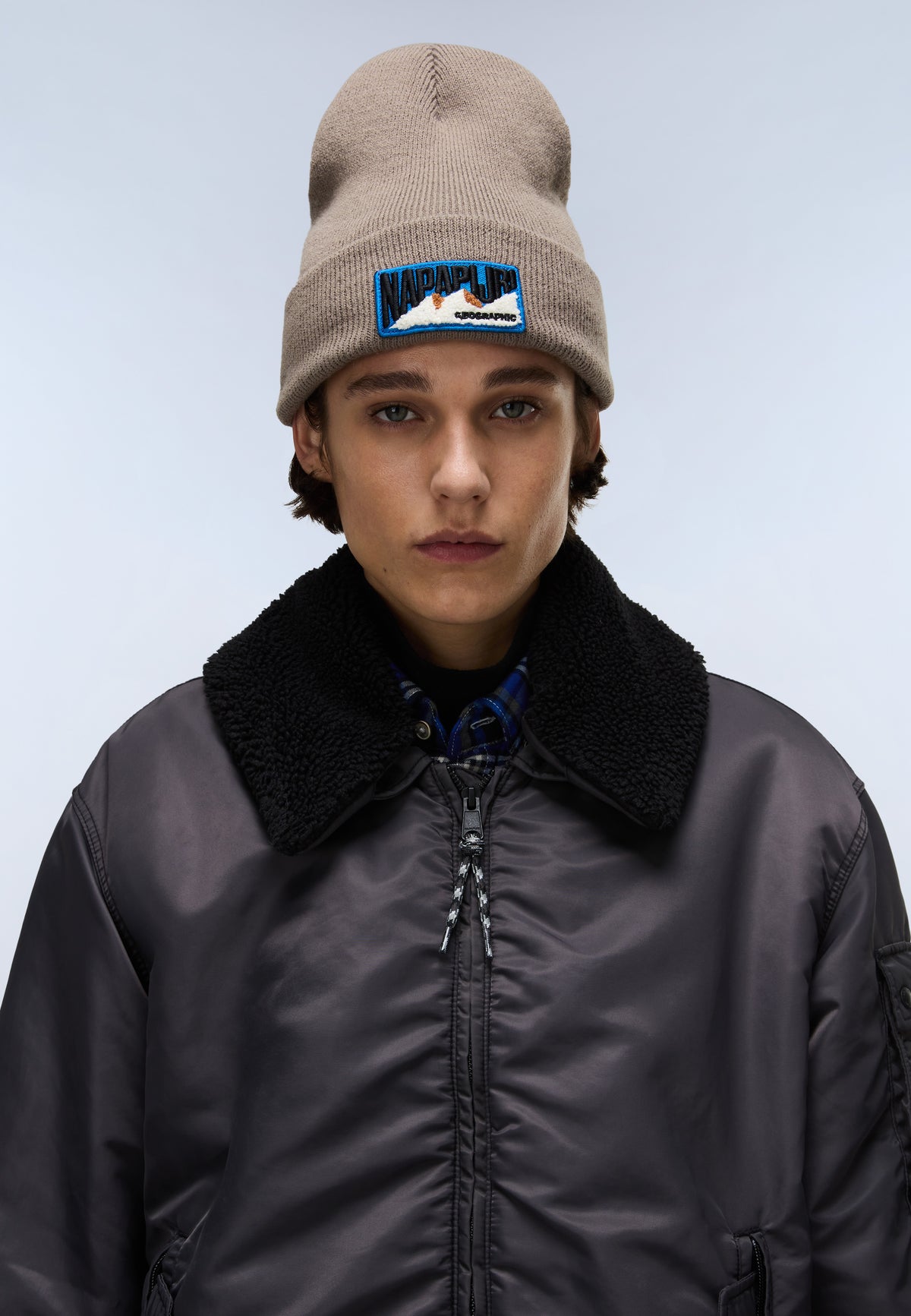 Nemes Micro Curly Bomber Jacket Black - 2