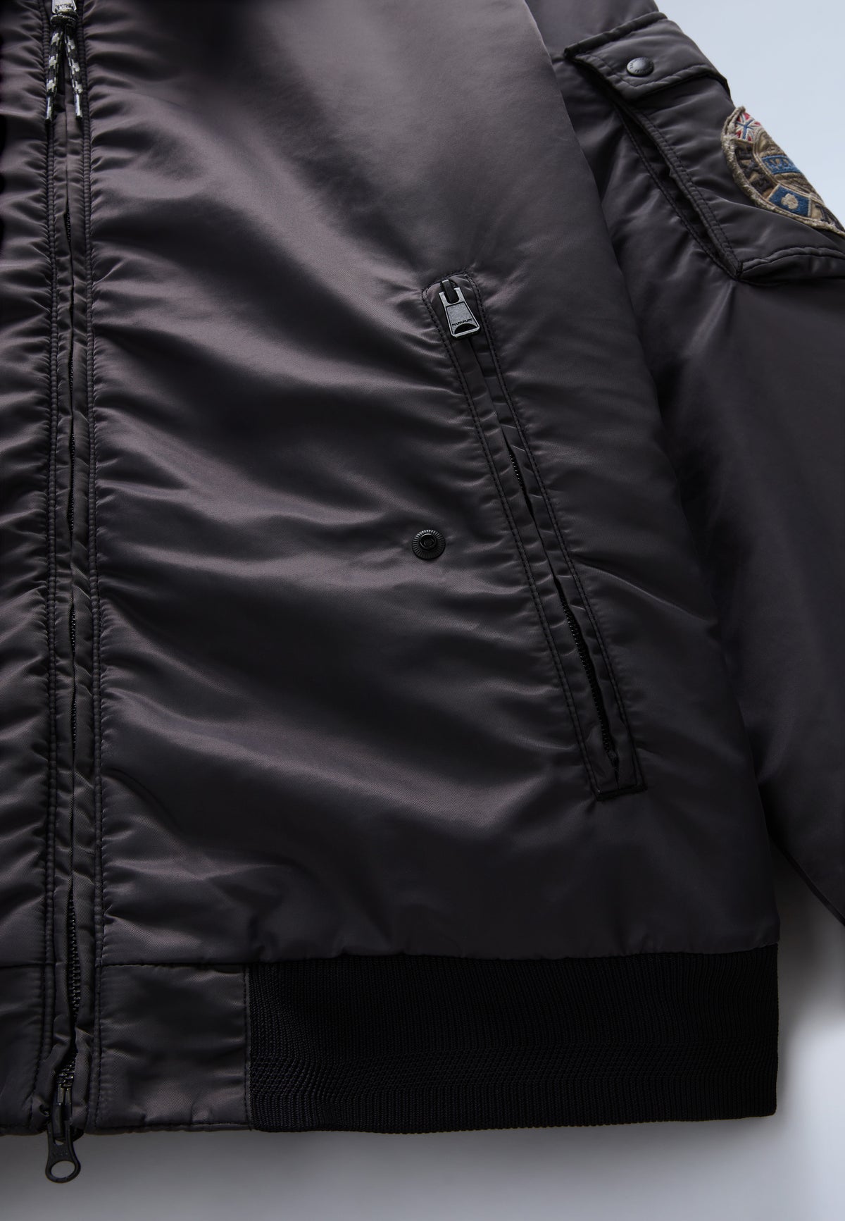 Nemes Micro Curly Bomber Jacket Black - 7