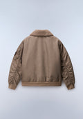 Giacca Bomber Nemes Micro Curly Beige - 4