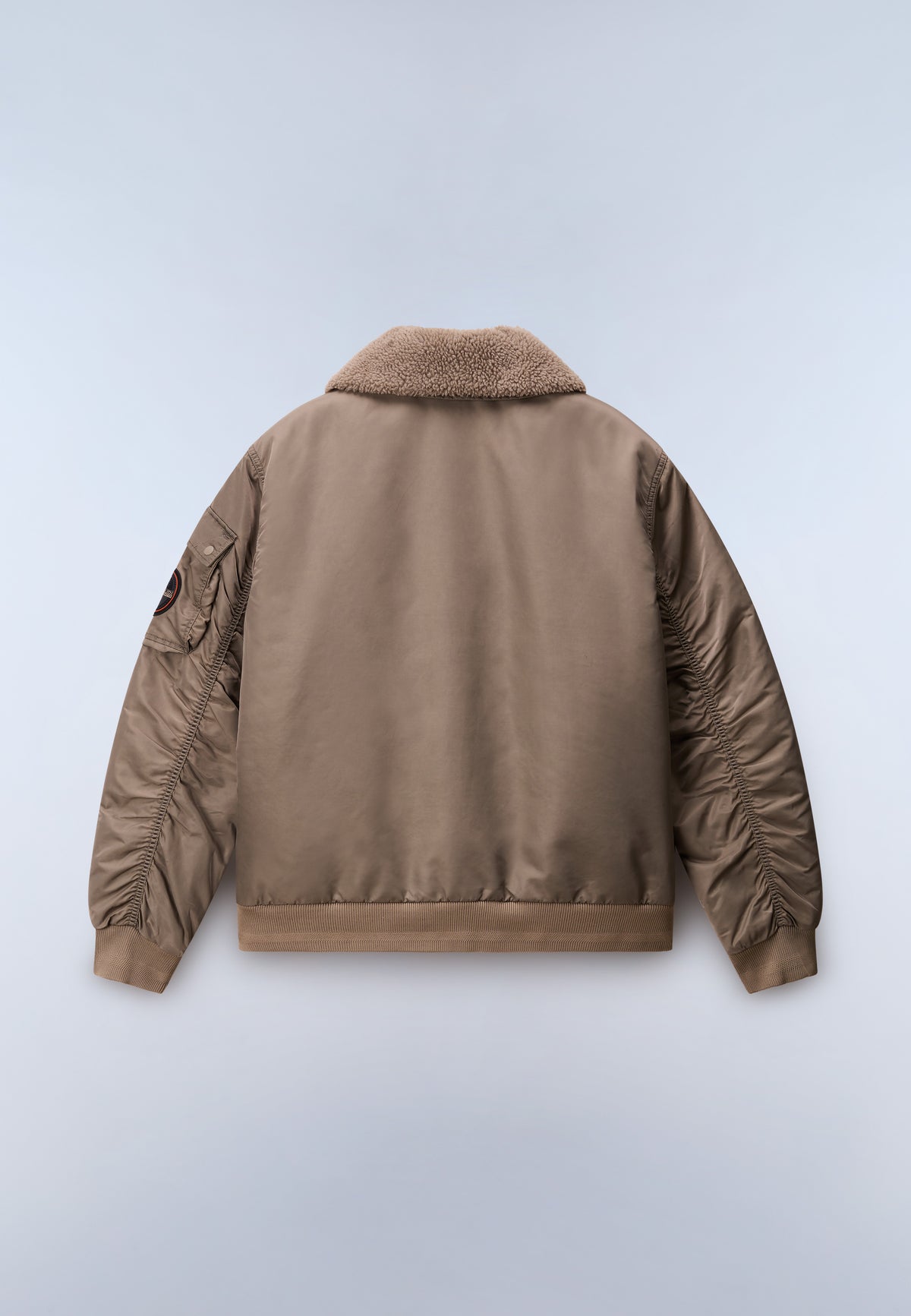 Giacca Bomber Nemes Micro Curly Beige - 4