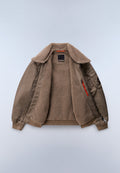 Giacca Bomber Nemes Micro Curly Beige - 9