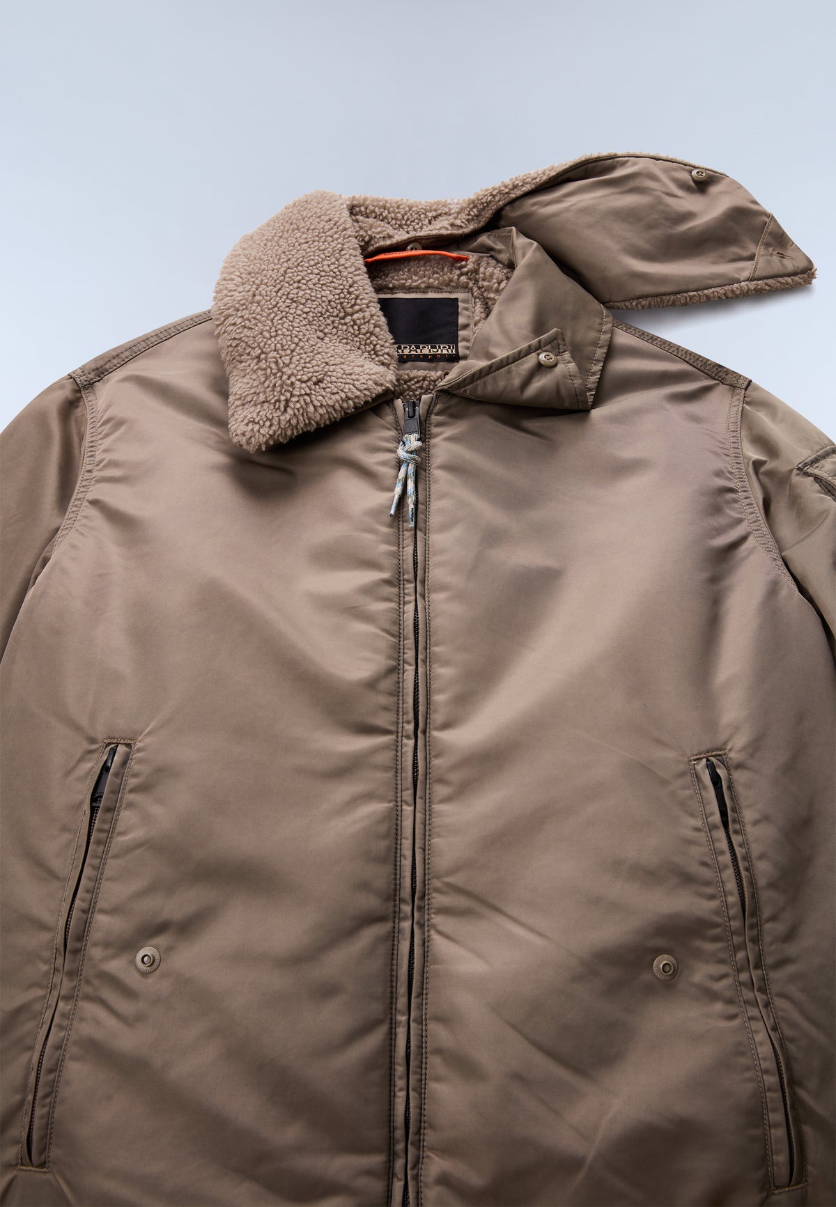 Giacca Bomber Nemes Micro Curly Beige - 10