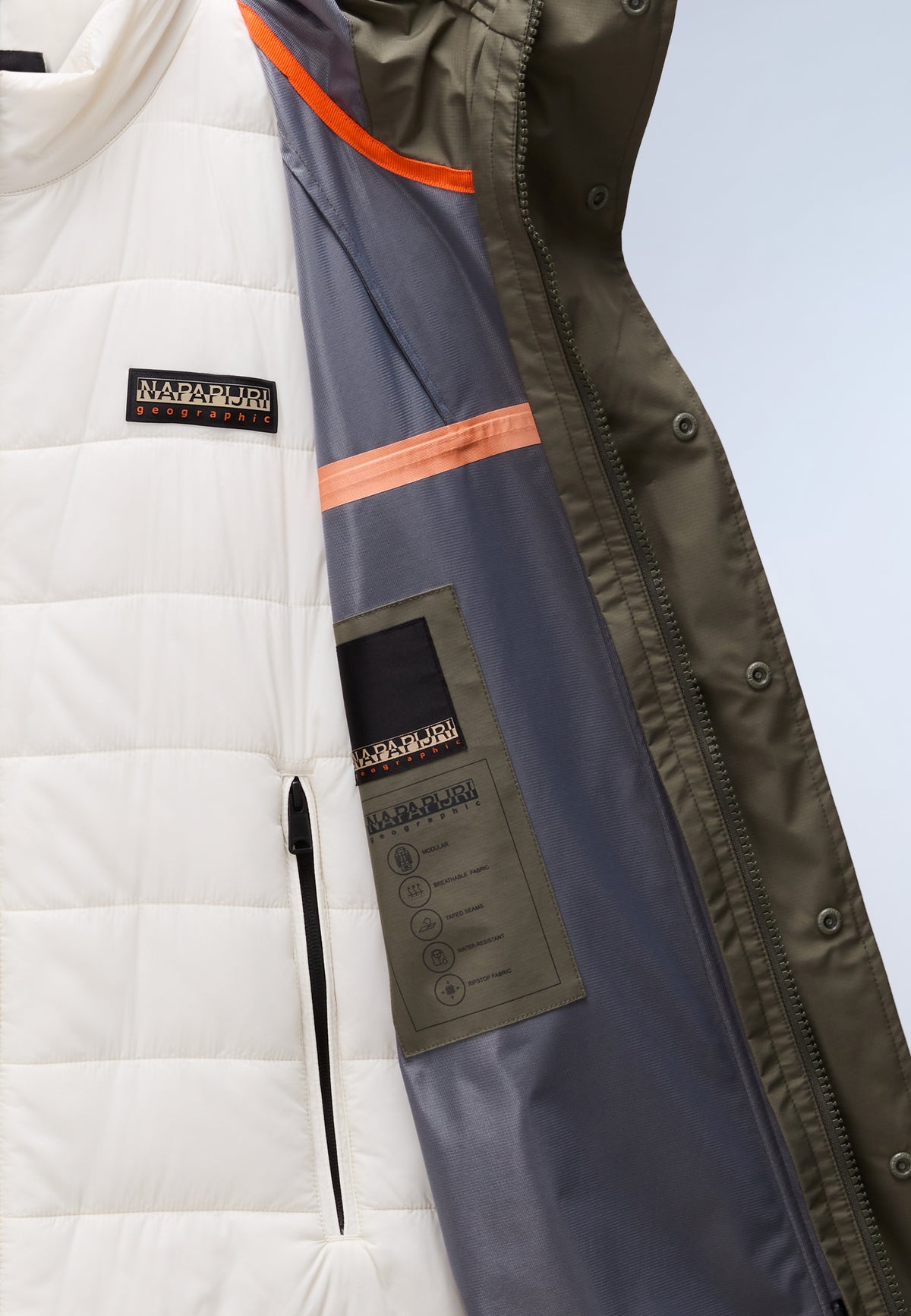 Pilloz Short Parka Jacket Green Tea Leaf - 14