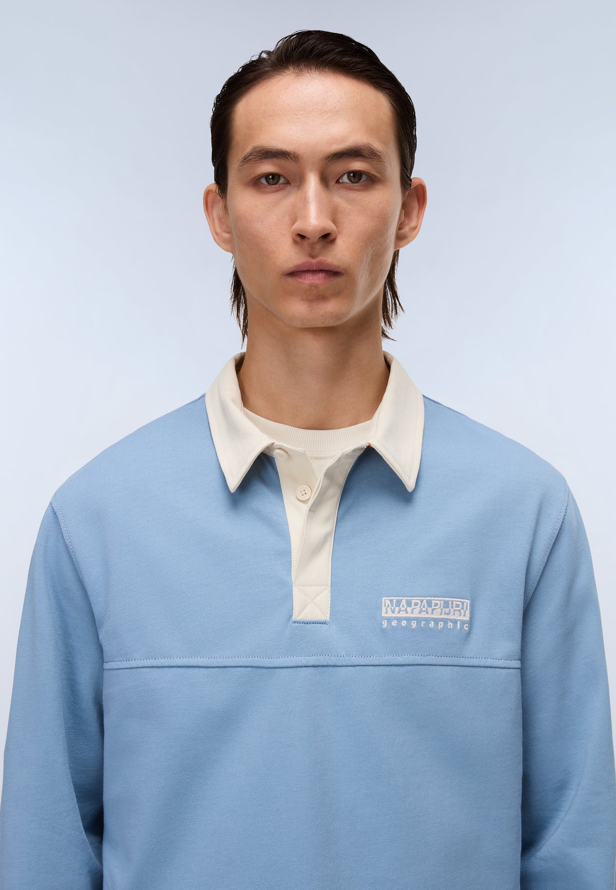 Langärmeliges Jersey-Poloshirt Mont  - 2