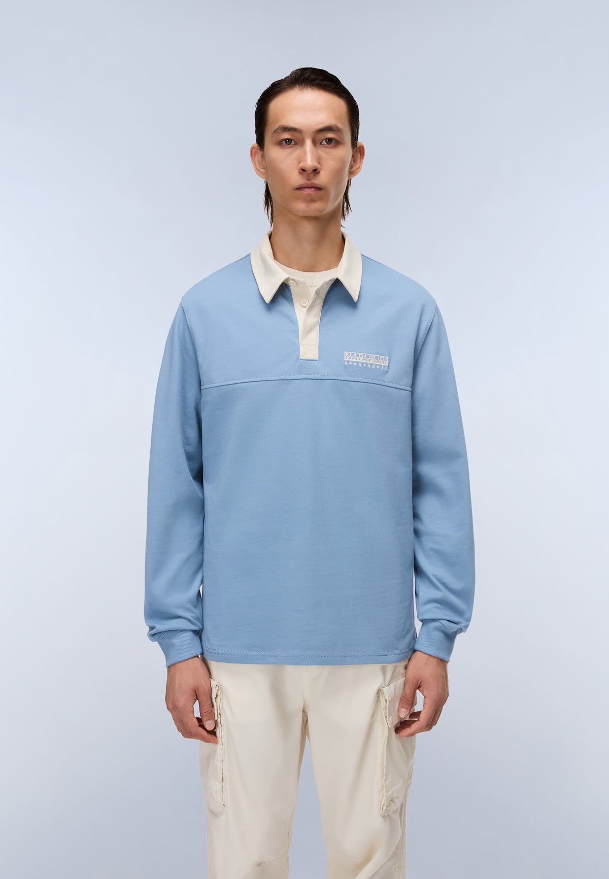 Langärmeliges Jersey-Poloshirt Mont  - 3