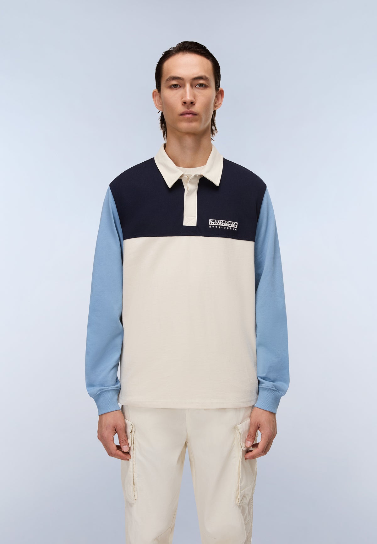 Langärmeliges Jersey-Poloshirt Mont  - 3