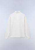 Polo a Maniche Lunghe Badge Jersey Bianco - 5
