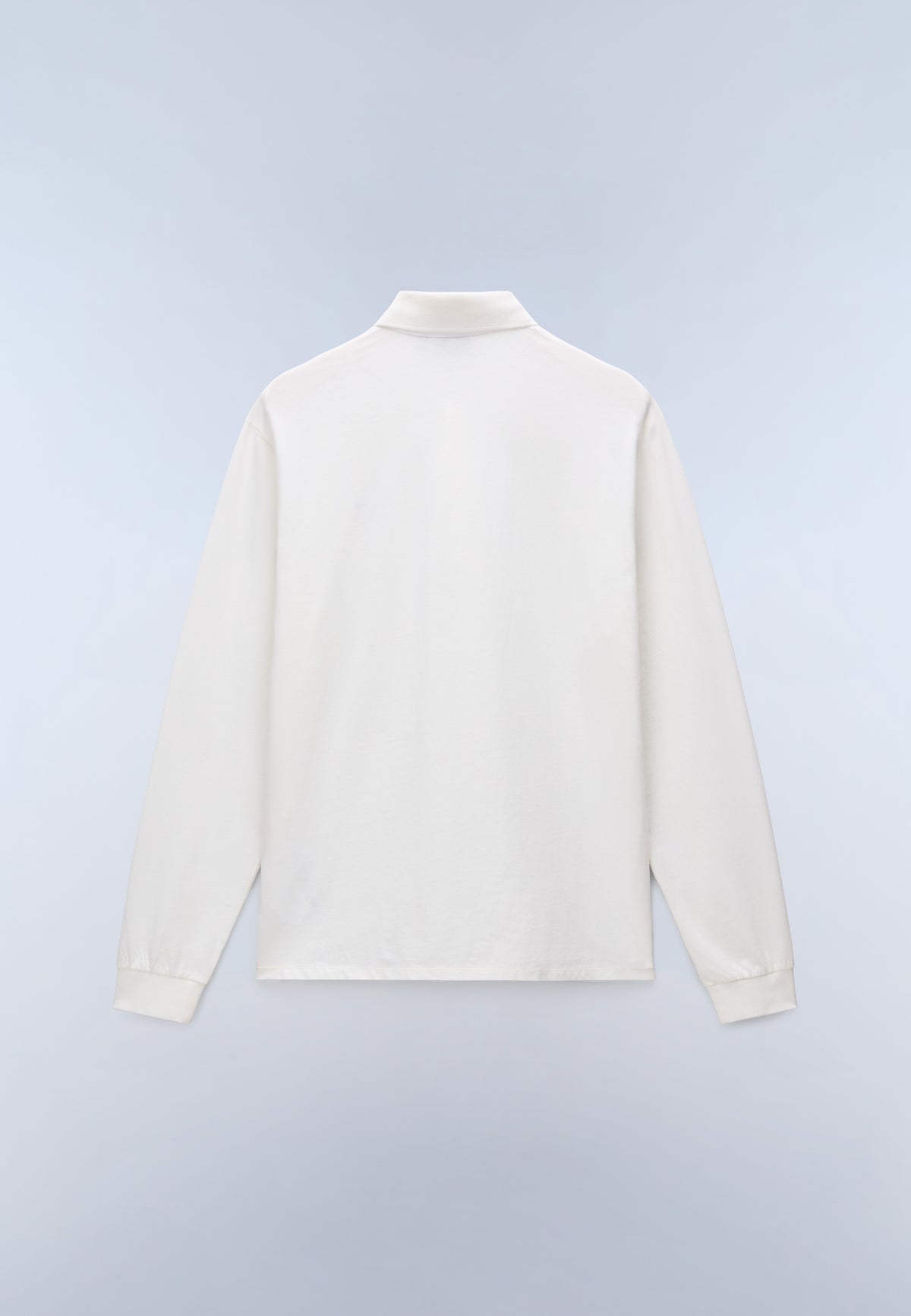 Polo a Maniche Lunghe Badge Jersey Bianco - 5