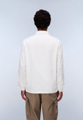 Polo a Maniche Lunghe Badge Jersey Bianco - 4