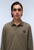 Polo a Maniche Lunghe Badge Jersey Verde Tea Leaf - 2