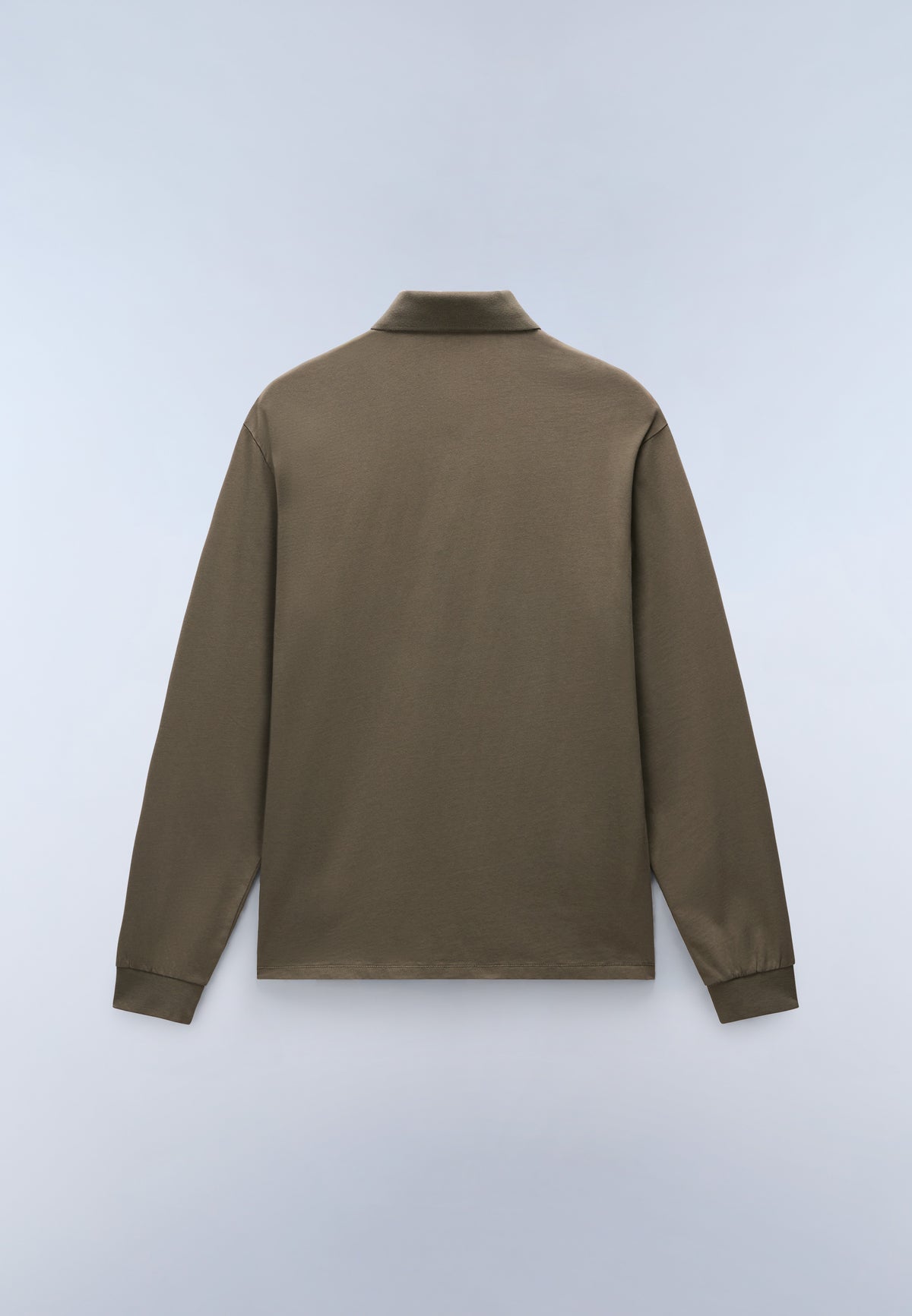 Polo a Maniche Lunghe Badge Jersey Verde Tea Leaf - 5