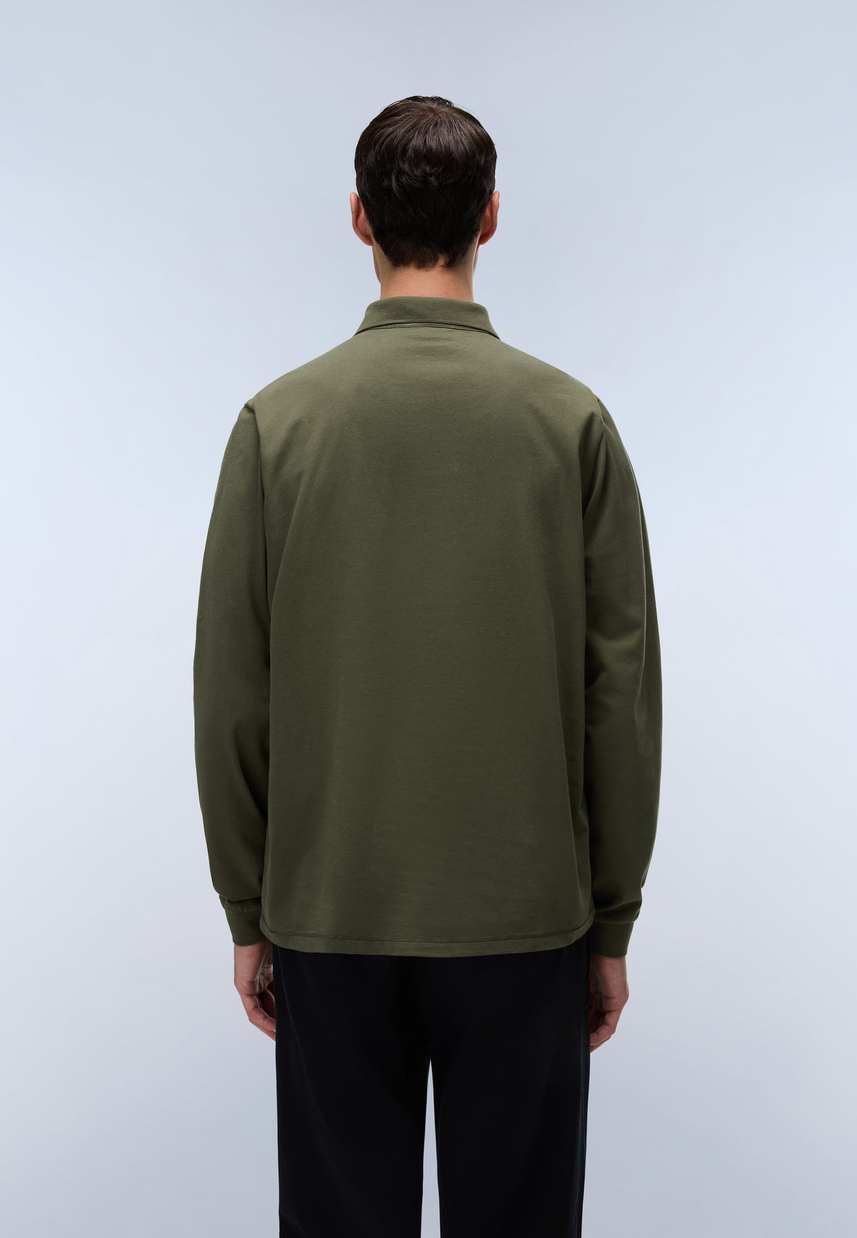 Napapijri Langärmeliges Jersey-Poloshirt Badge Grün Olive Night Herren - 4