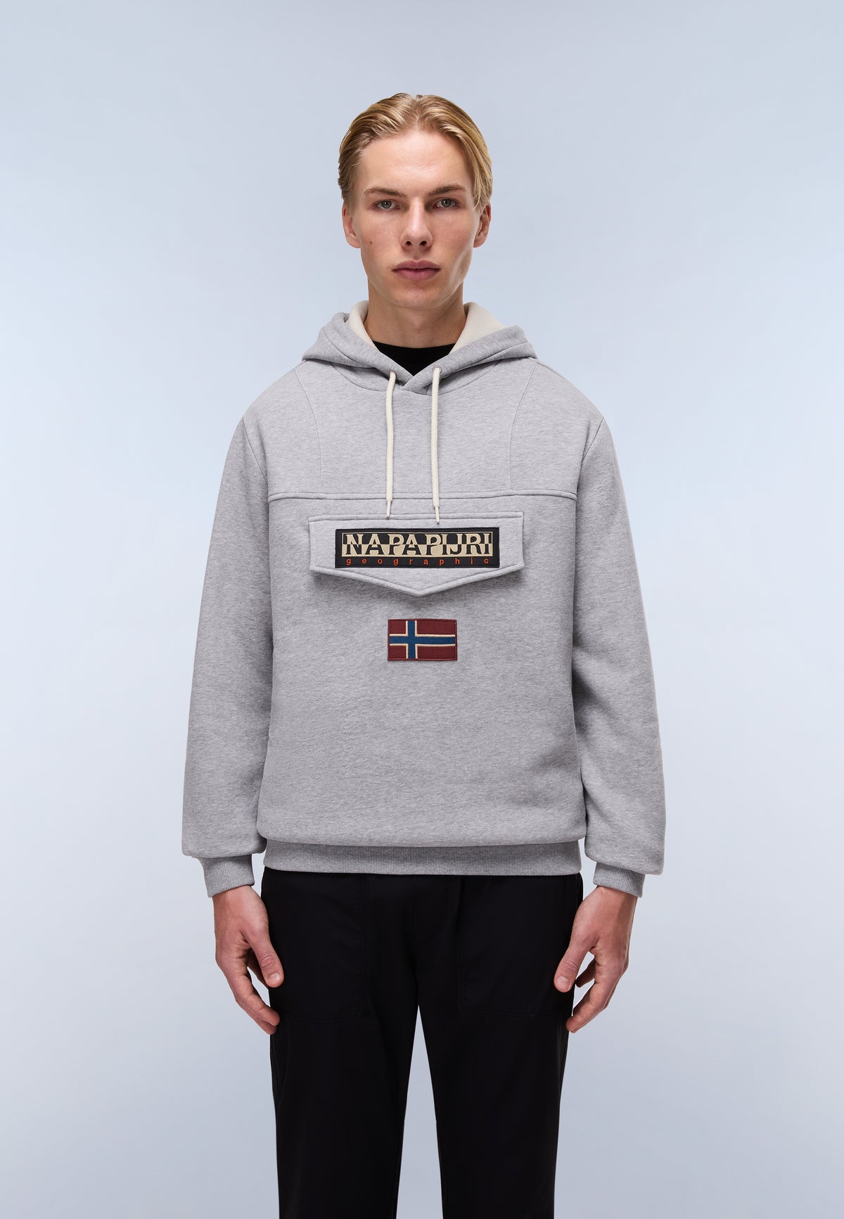 Burgee Hoodie Medium Grey Melange - 3
