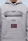 Burgee Hoodie Medium Grey Melange - 6