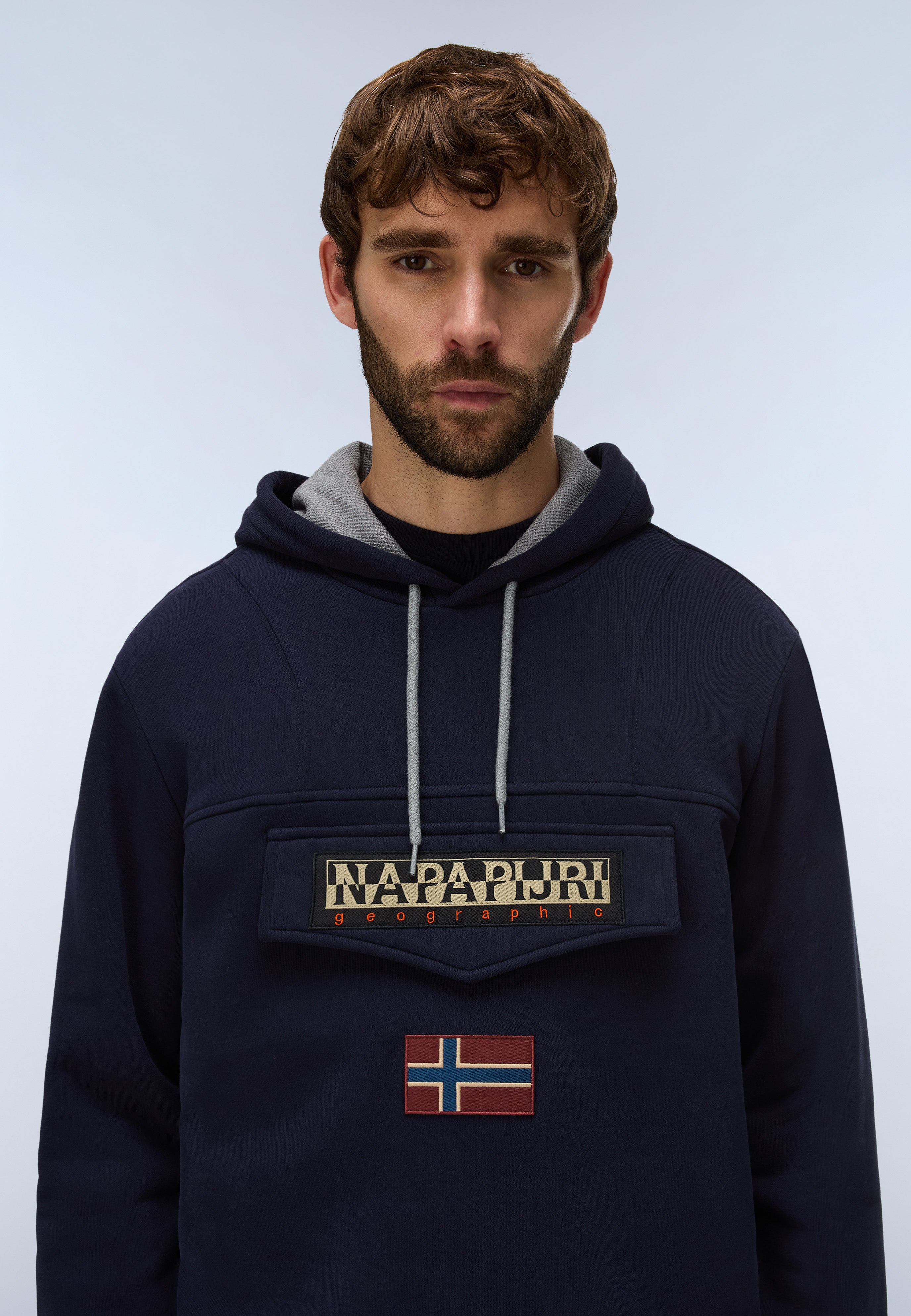 Napapijri Burgee Hoodie Men Dark Blue