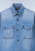 Camisa Vaquera de Manga Larga Kiene Light Blue - 9