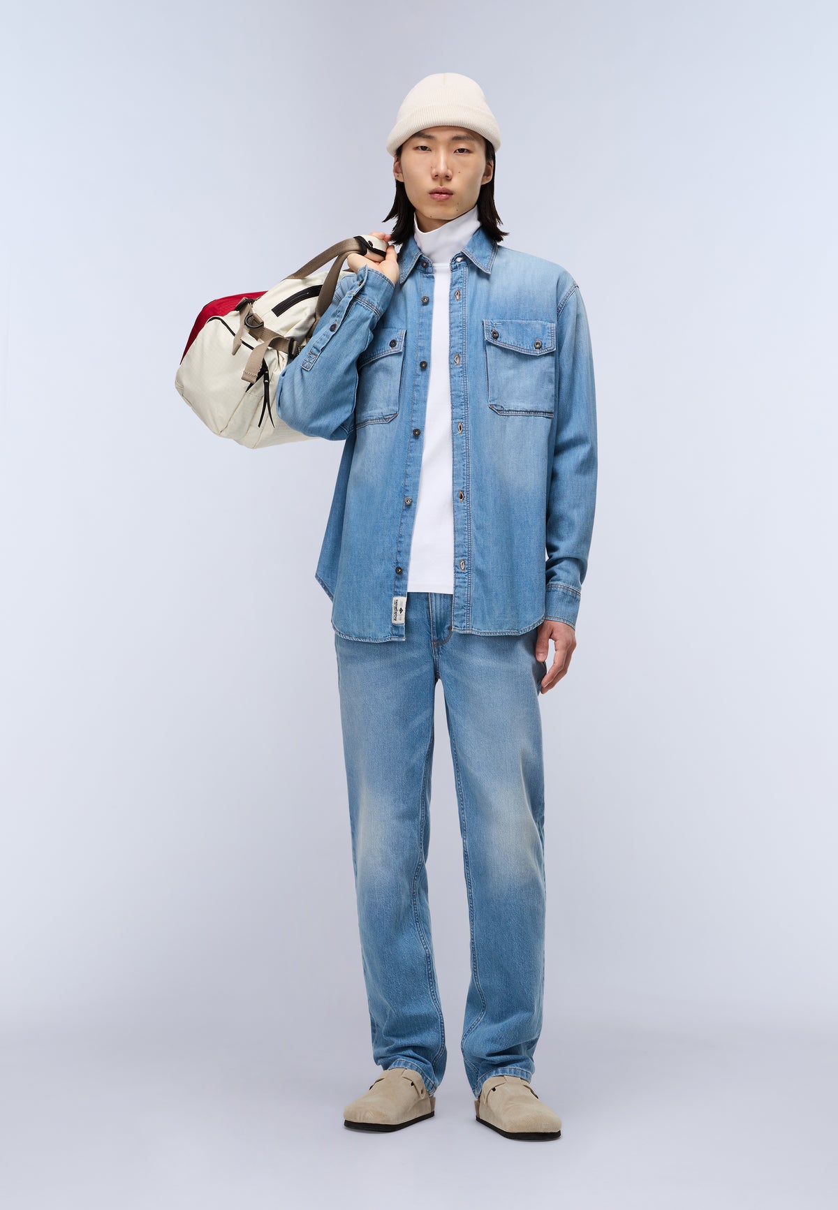 Camisa Vaquera de Manga Larga Kiene Light Blue - 3