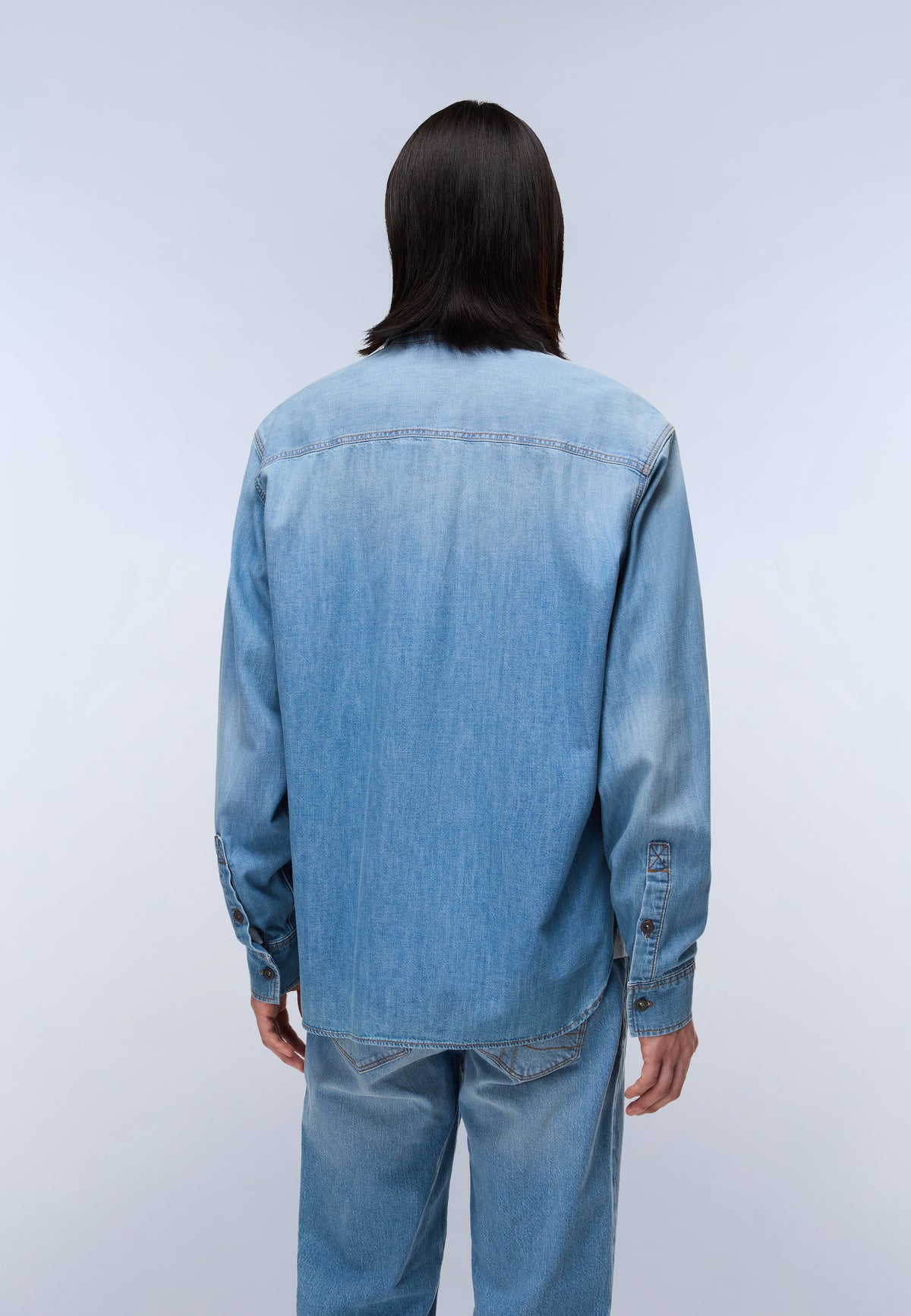 Camisa Vaquera de Manga Larga Kiene Light Blue - 6
