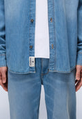 Camisa Vaquera de Manga Larga Kiene Light Blue - 8