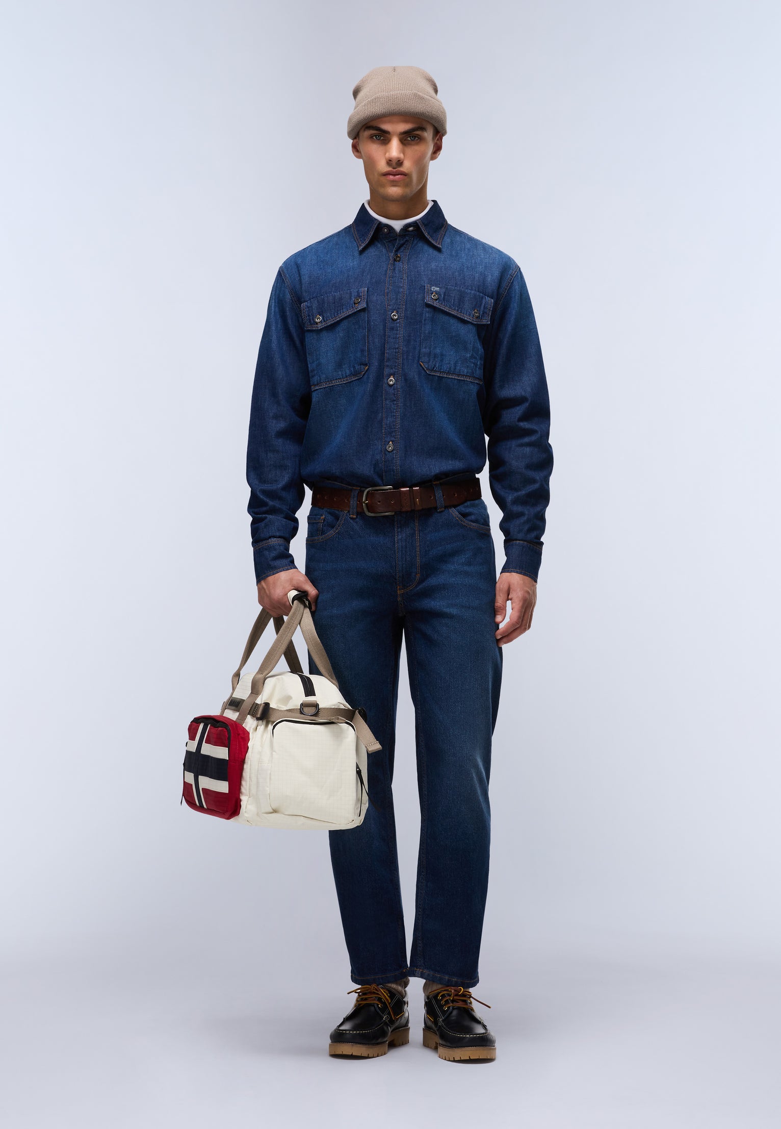 Camicia a Maniche Lunghe in Denim Kiene 