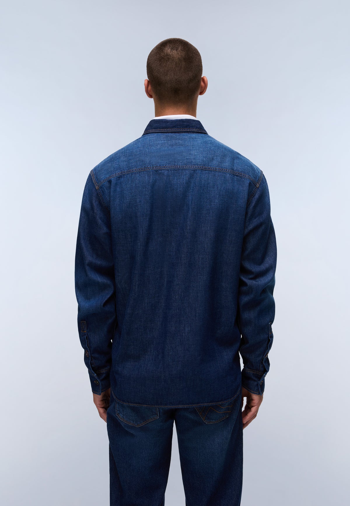 Camisa Vaquera de Manga Larga Kiene Dark Blue - 6