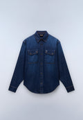 Camisa Vaquera de Manga Larga Kiene Dark Blue - 1