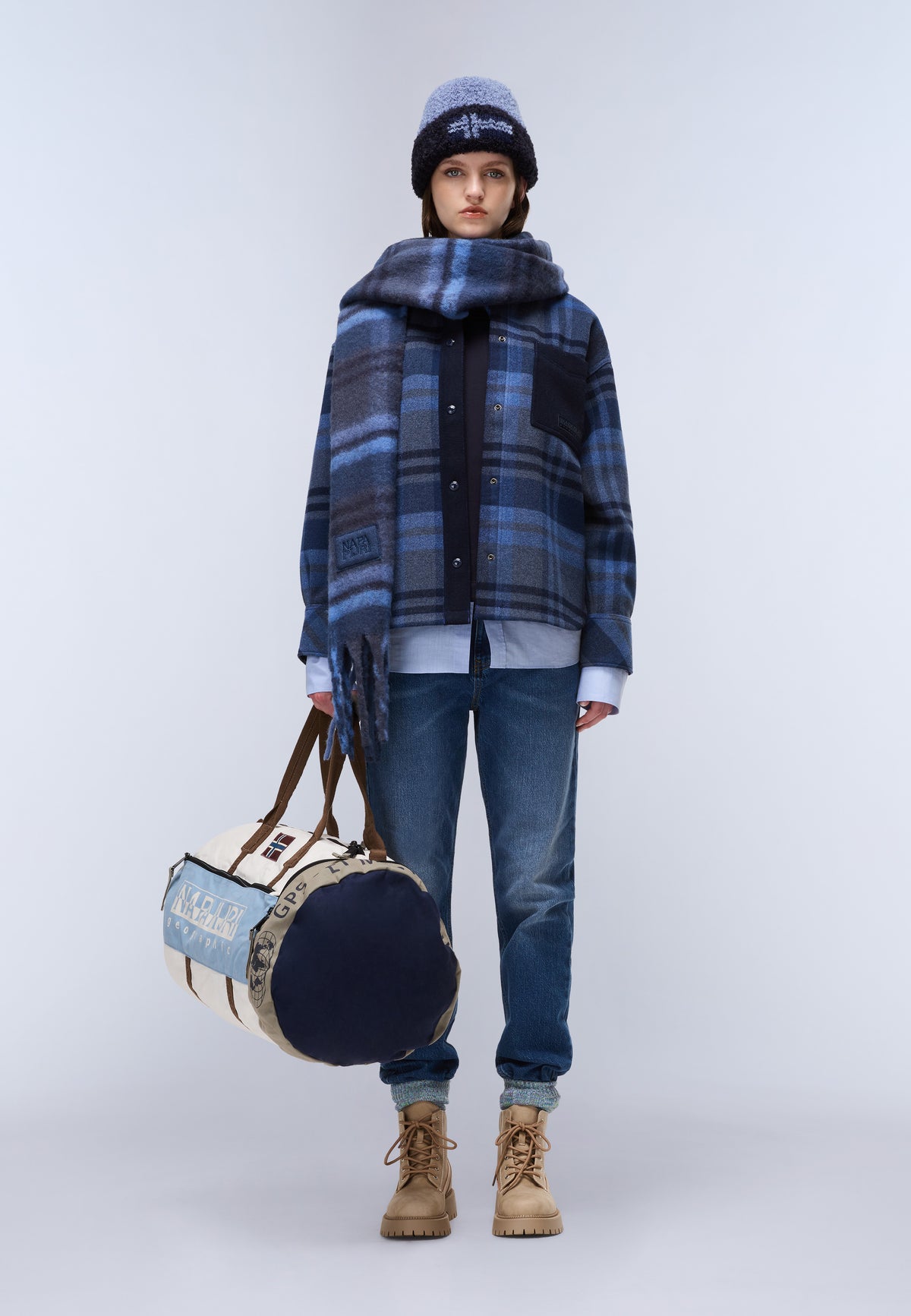 Camicia a Maniche Lunghe Laugen Blu Check - 3