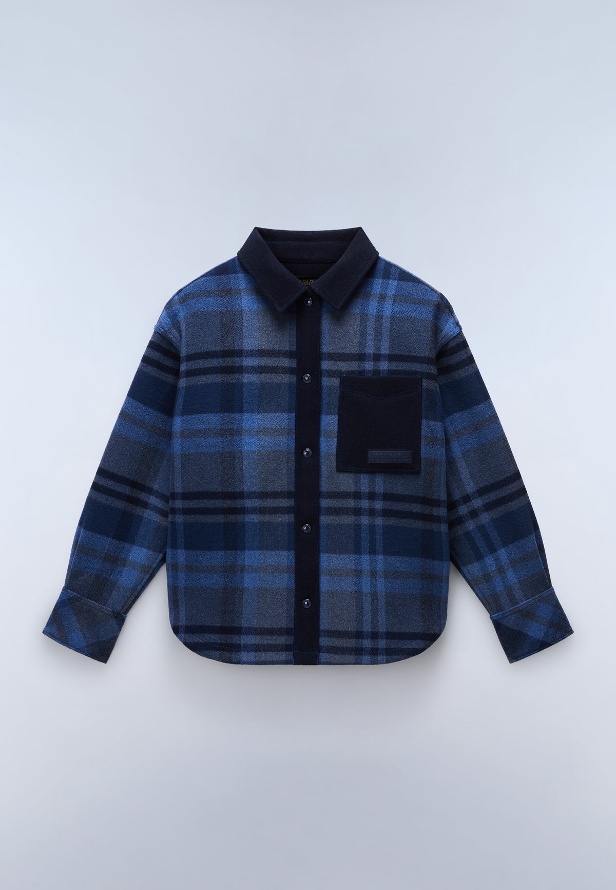 Camicia a Maniche Lunghe Laugen Blu Check - 1