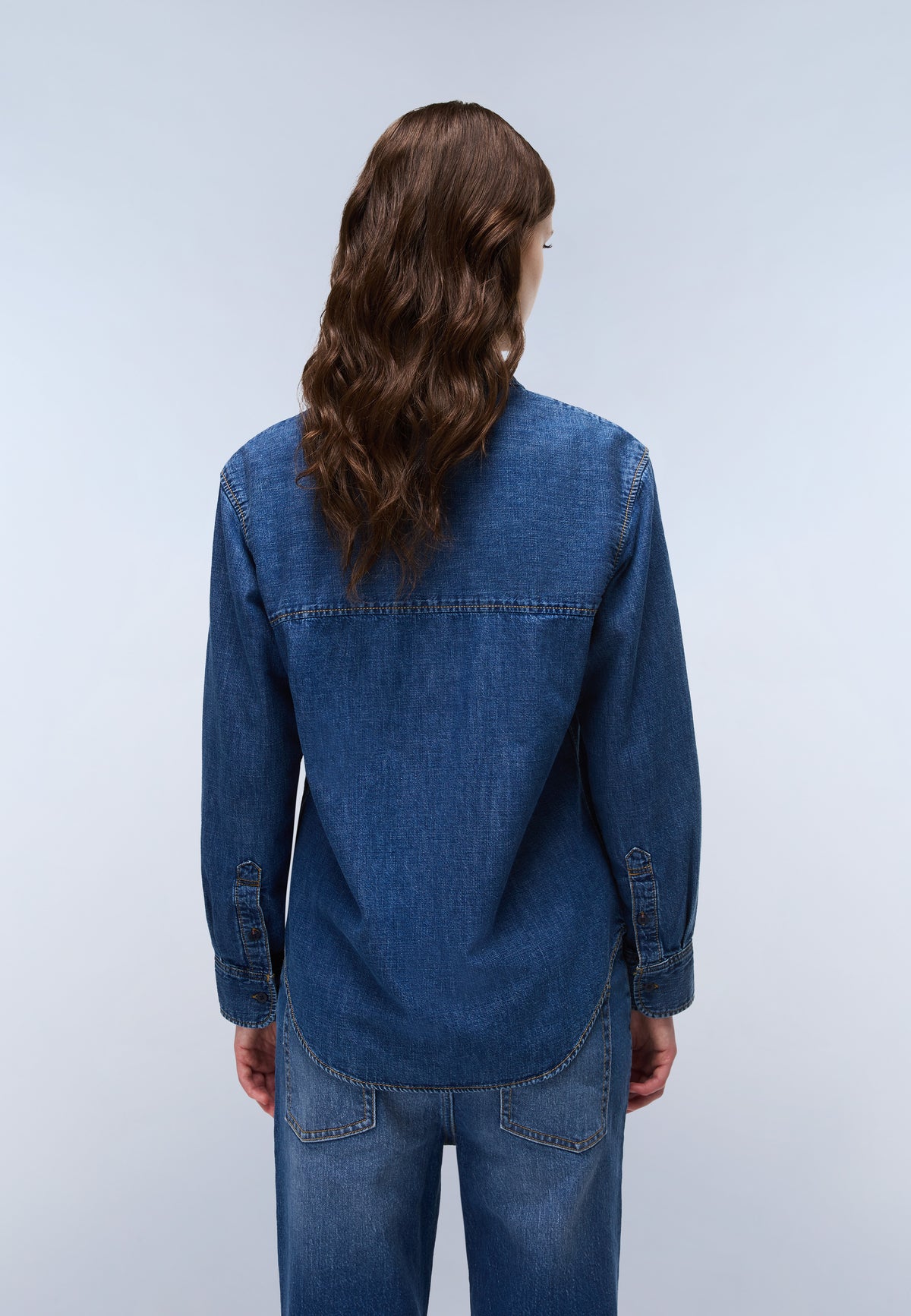 Cimonde Denim Long Sleeve Shirt Dark Blue - 5