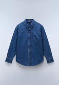Cimonde Denim Long Sleeve Shirt Dark Blue - 1