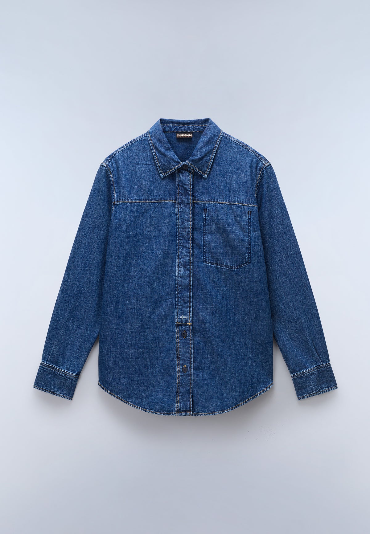 Cimonde Denim Long Sleeve Shirt Dark Blue - 1