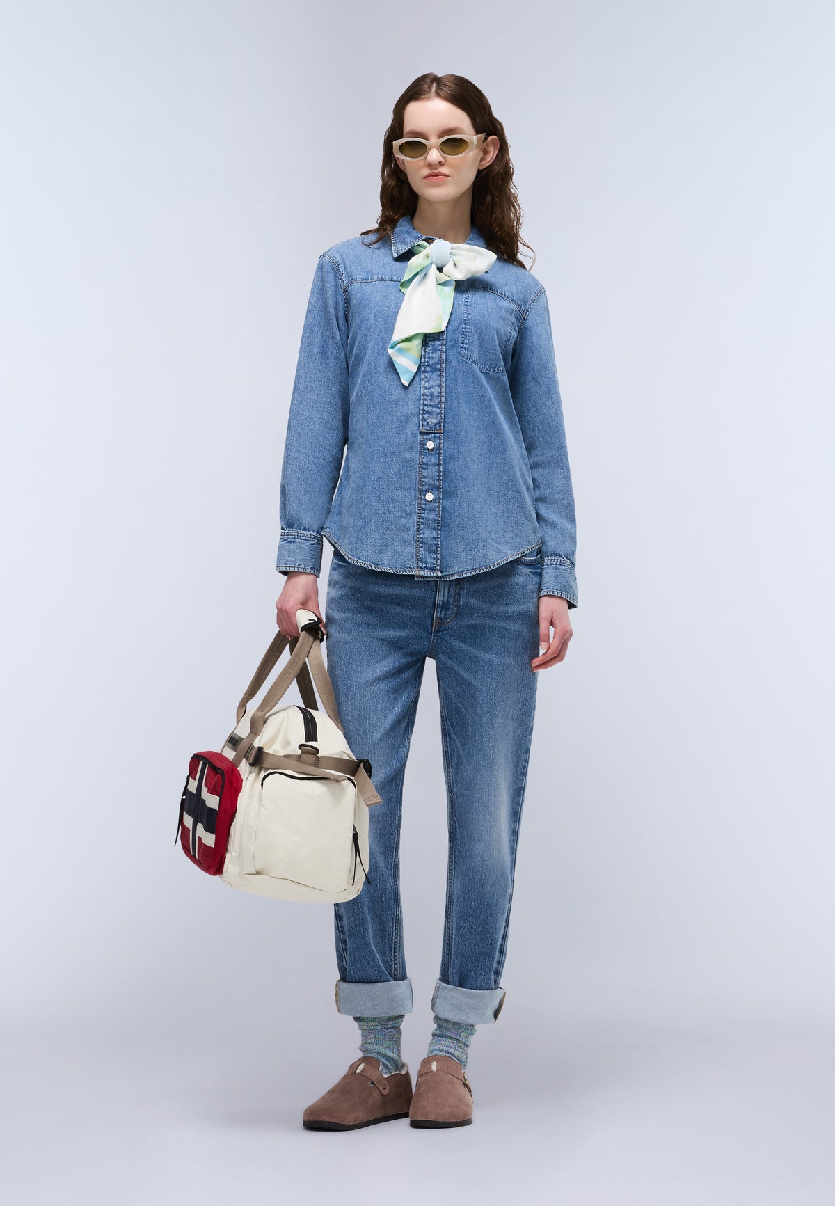 Cimonde Denim Long Sleeve Shirt Light Blue - 3