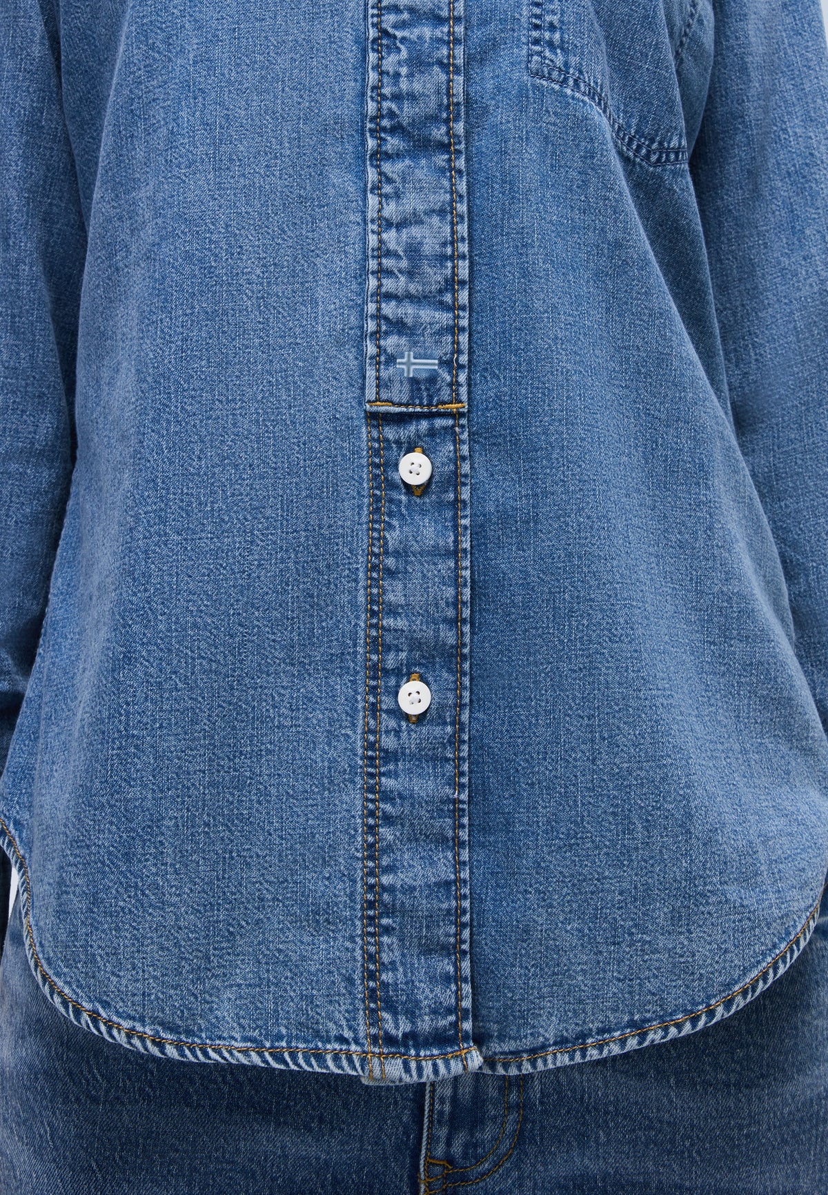 Cimonde Denim Long Sleeve Shirt Light Blue - 7