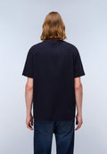 T-shirt a Maniche Corte Nedles in Jersey Blu Scuro - 4