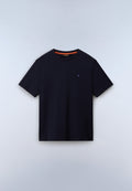 T-shirt a Maniche Corte Nedles in Jersey Blu Scuro - 1