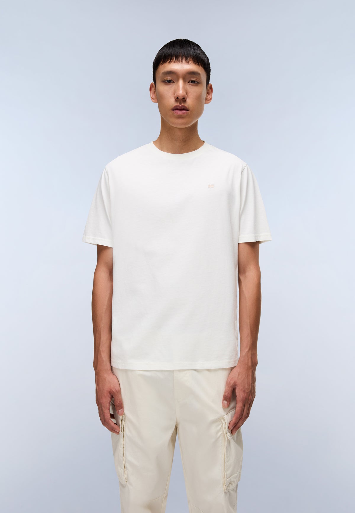 T-shirt a Maniche Corte Nedles in Jersey Bianco - 3