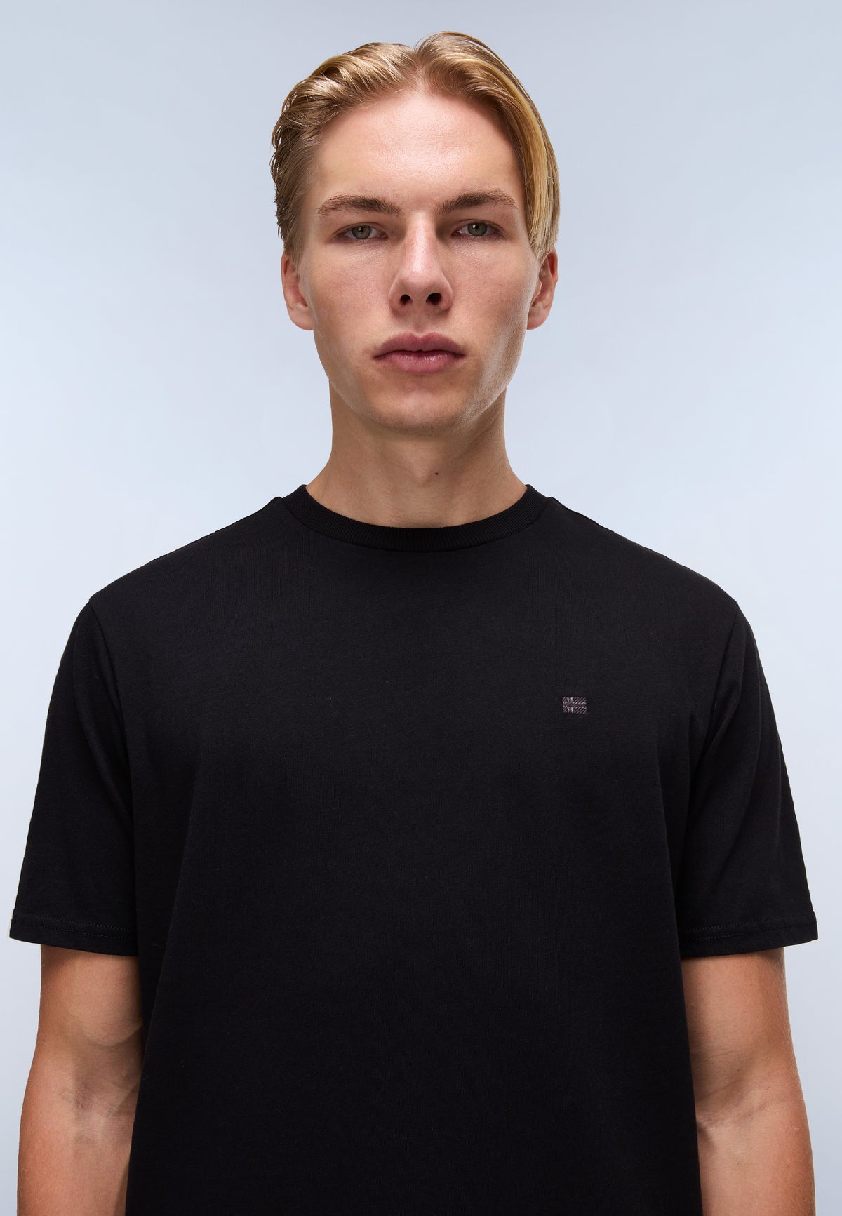 T-shirt a Maniche Corte Nedles in Jersey Nero - 2