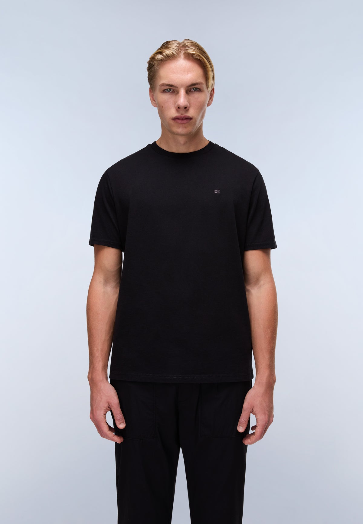 T-shirt a Maniche Corte Nedles in Jersey Nero - 3