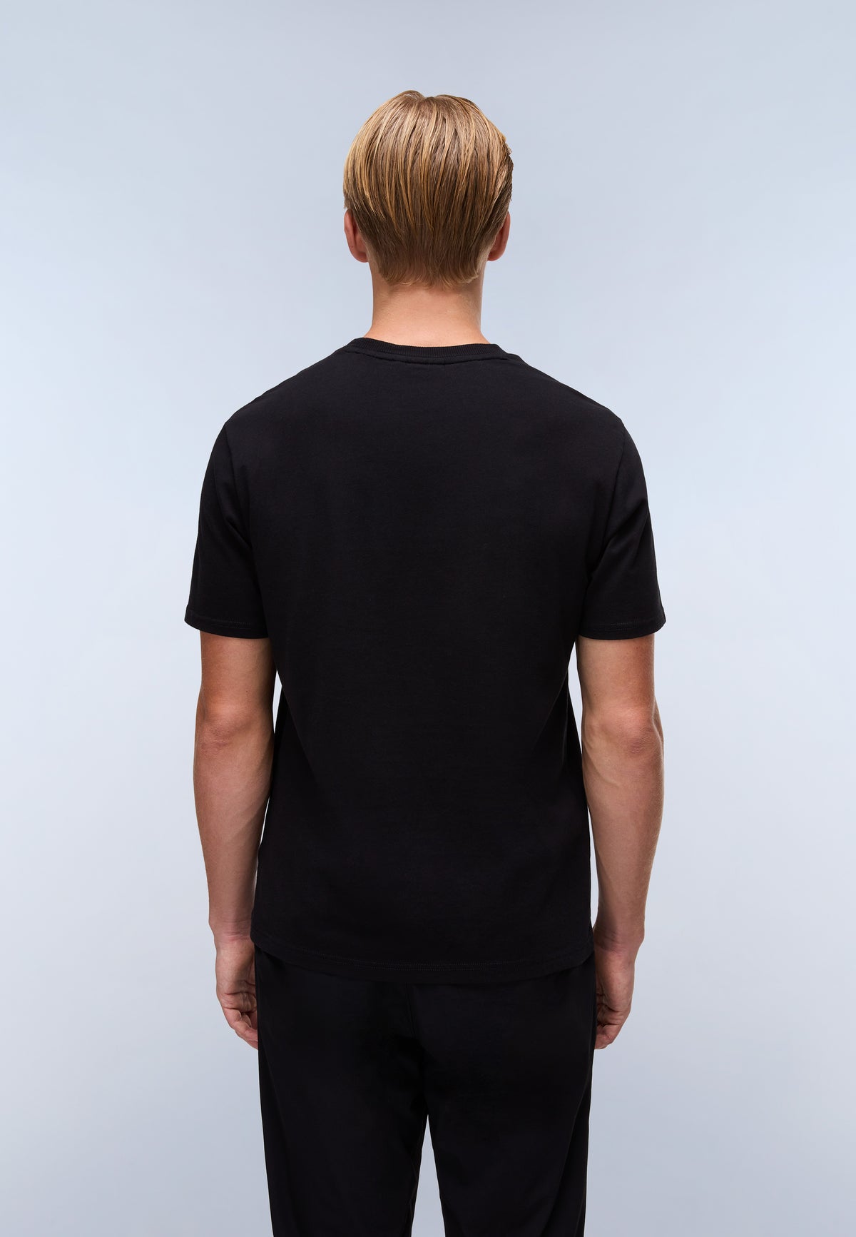 T-shirt a Maniche Corte Nedles in Jersey Nero - 4