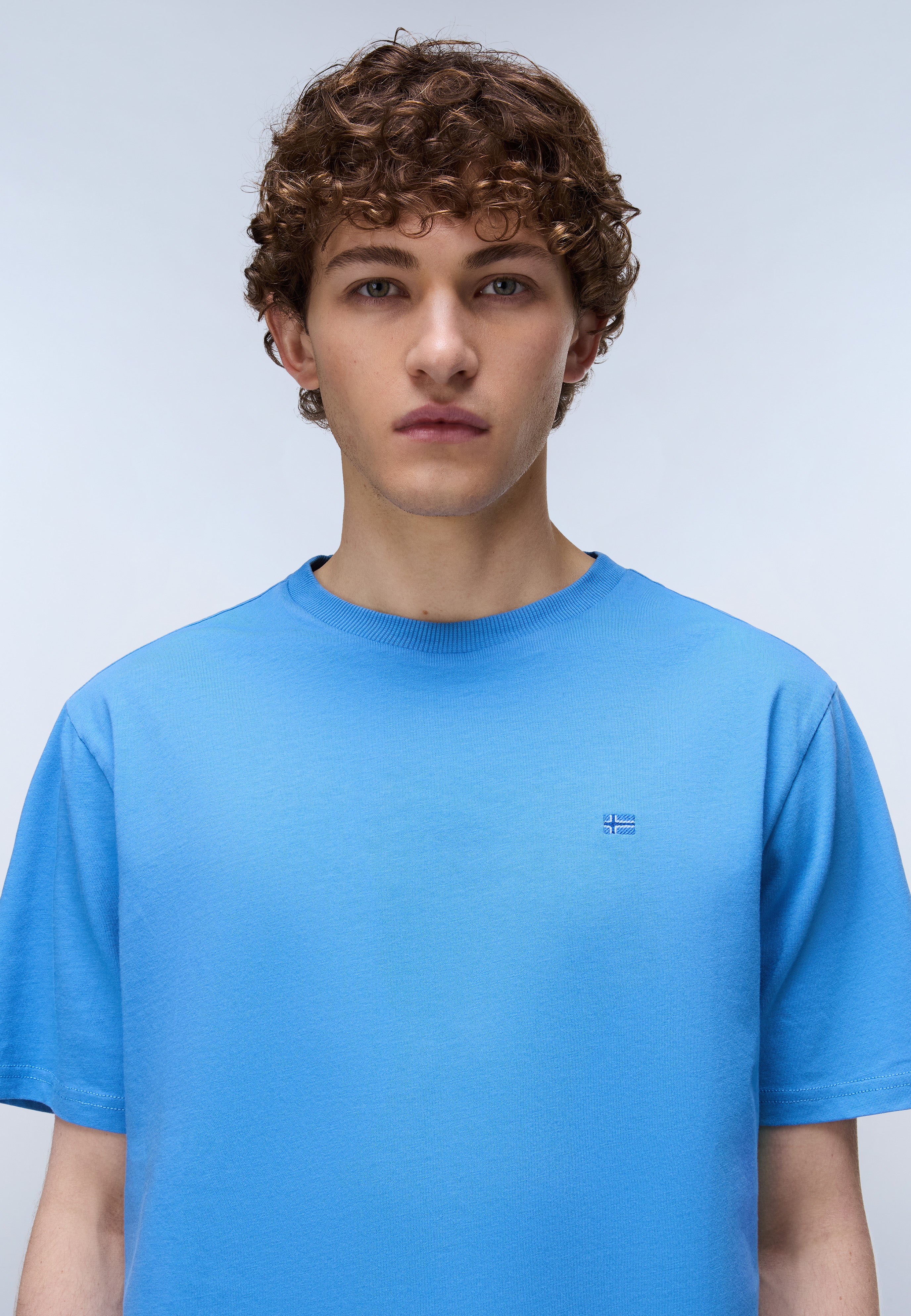 Nedles Jersey Short Sleeve T-Shirt - Light Blue