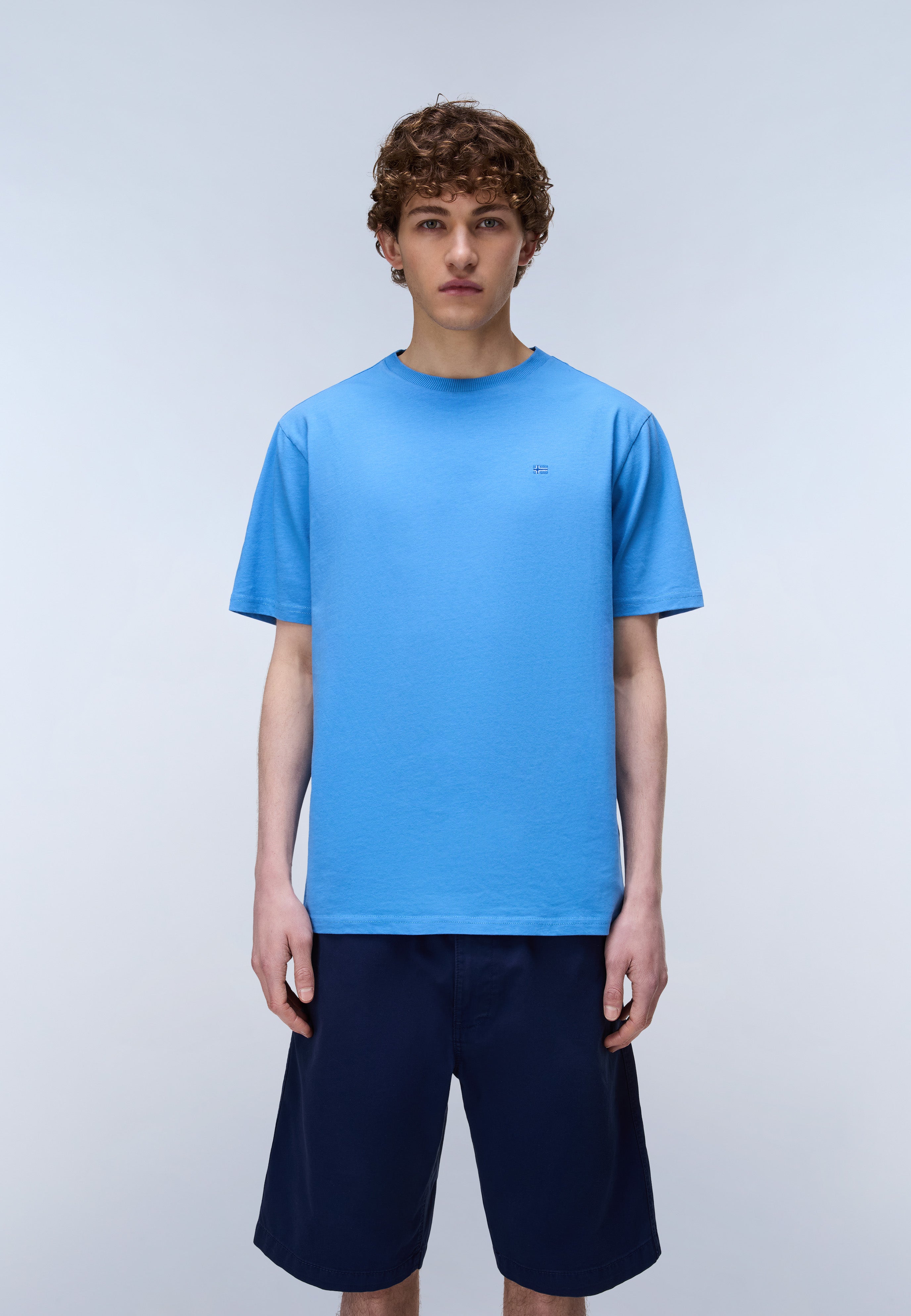 Nedles Jersey Short Sleeve T-Shirt - Light Blue