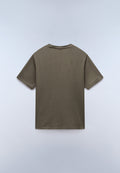 T-shirt a Maniche Corte Nedles in Jersey Verde Tea Leaf - 5