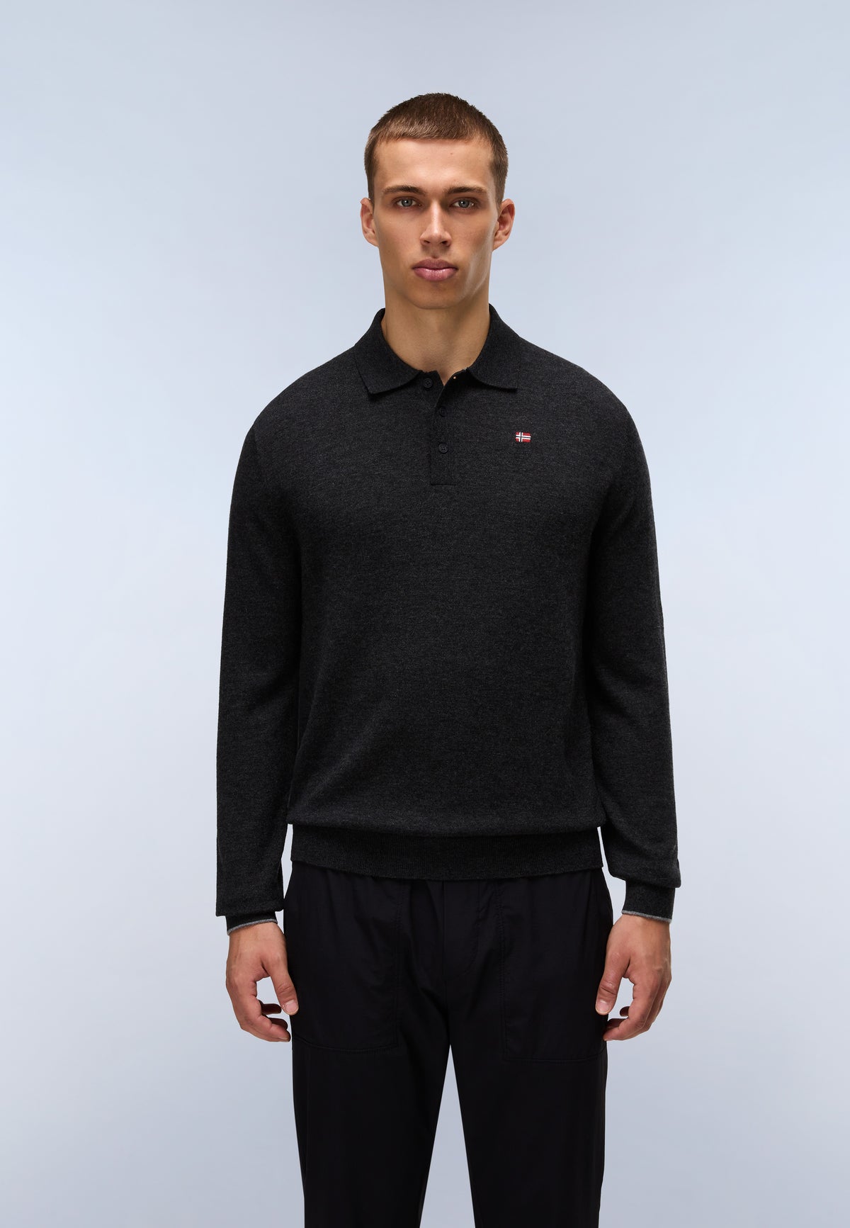 Pull à Col Polo Damavand Gris Moyen - 2